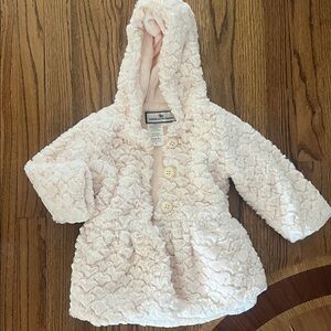 American Widgeon Soft Pink Hooded Plush Baby Coat